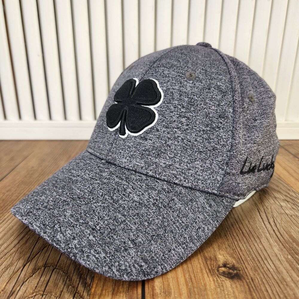 Black Clover Live Lucky Size S/M Baseball Cap Heather Grey Memory Foam Band Hat